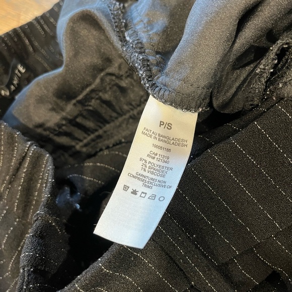🖤 Dynamite Black Pinstripe Trousers – Size P/S - Picture 3 of 9